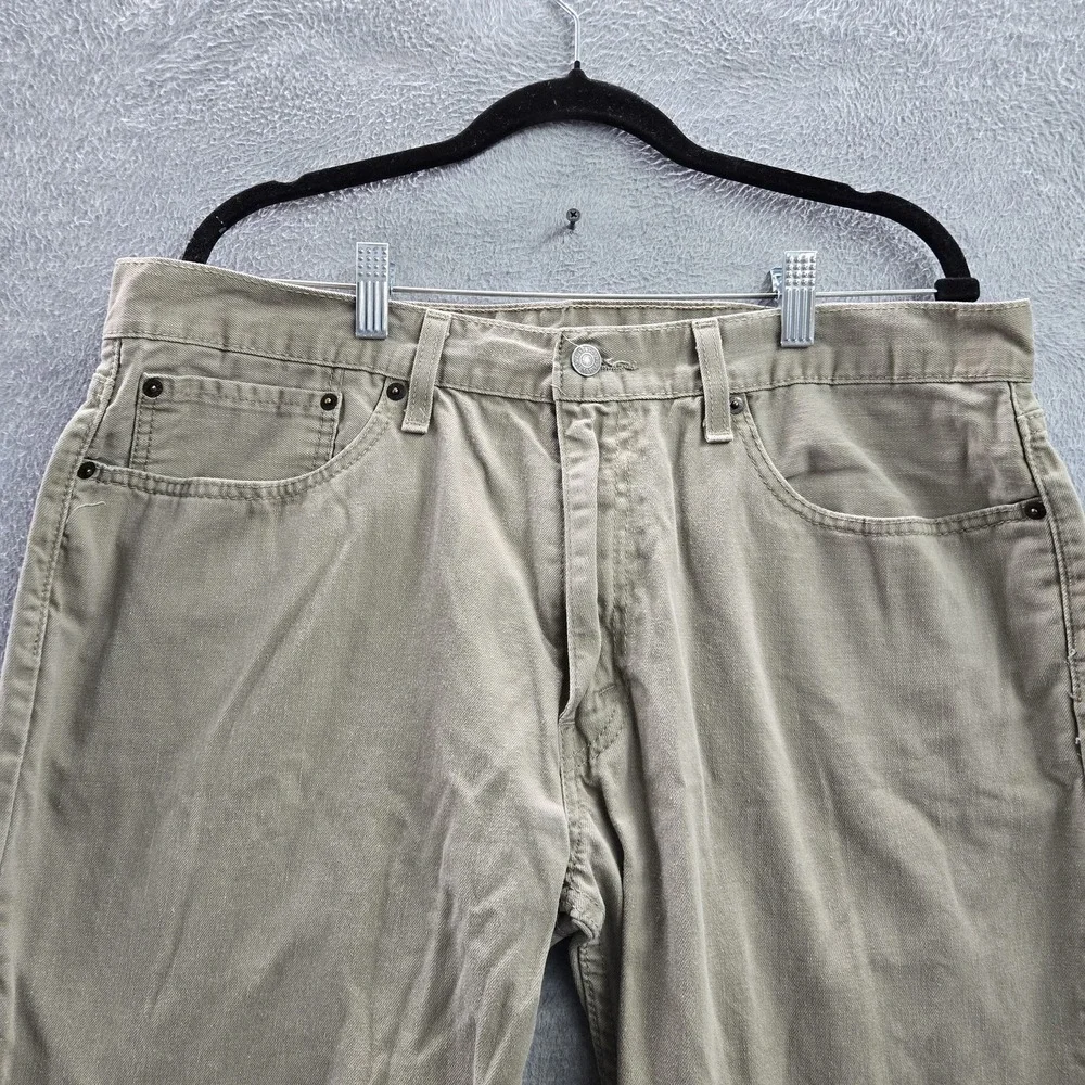 Levi's 559 Men Pants 36X34‎ Brown Relaxed Straight Button Rivet Twill 33